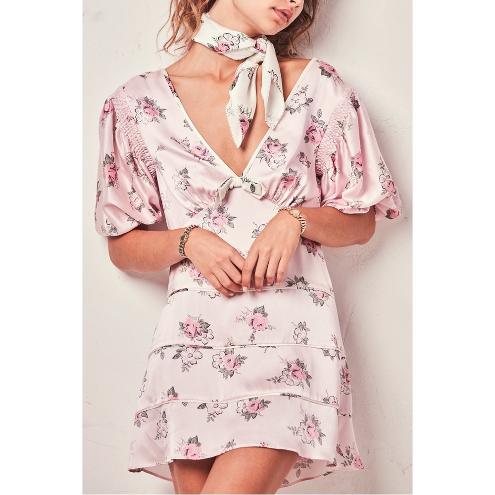 LoveShackFancy Lennox Dress in “Estate Rose”